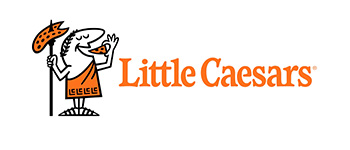 Little Caesars logo with cartoon pizza mascot